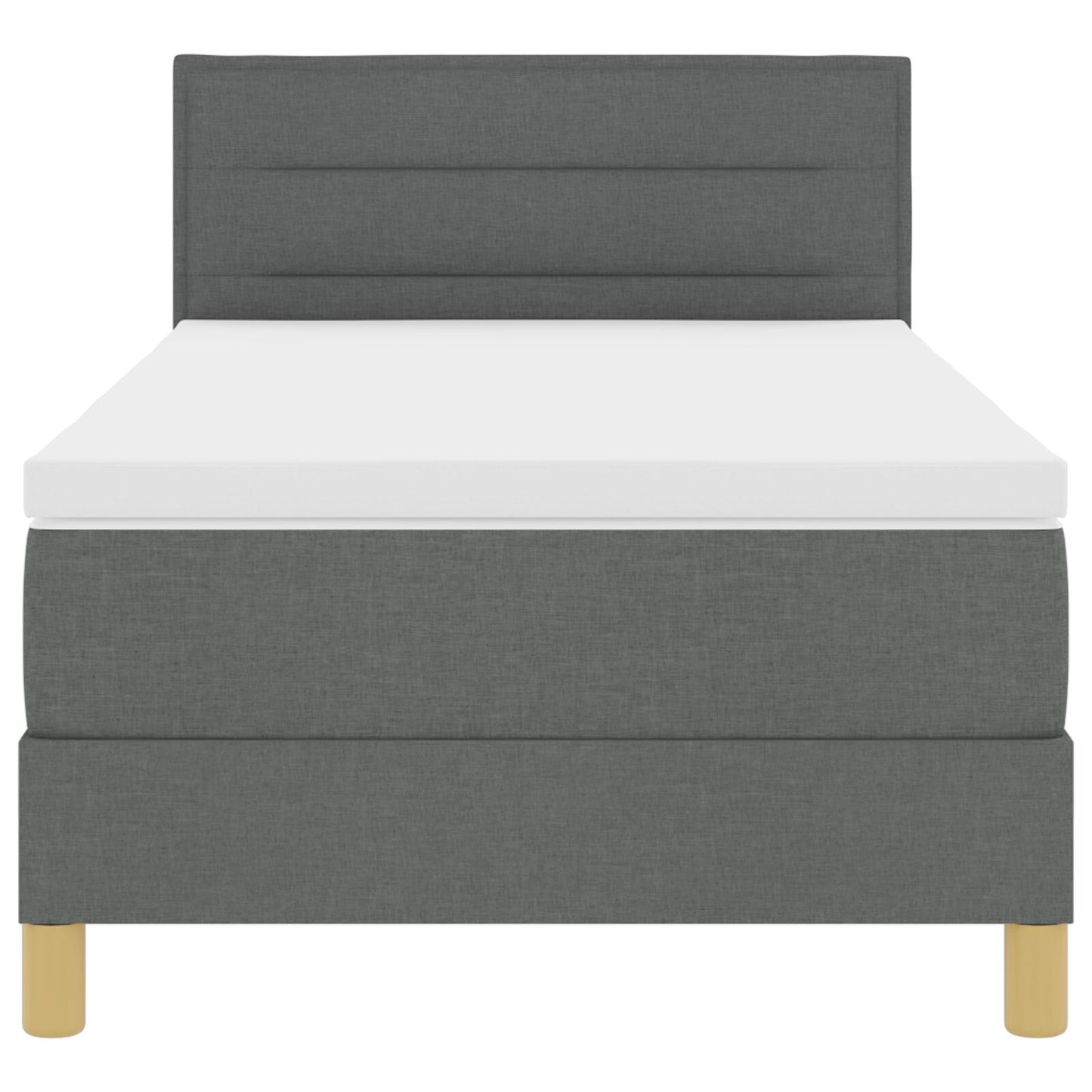 Boxspringbed Met Matras Stof Donkergrijs 100 x 200 cm Lijnenontwerp