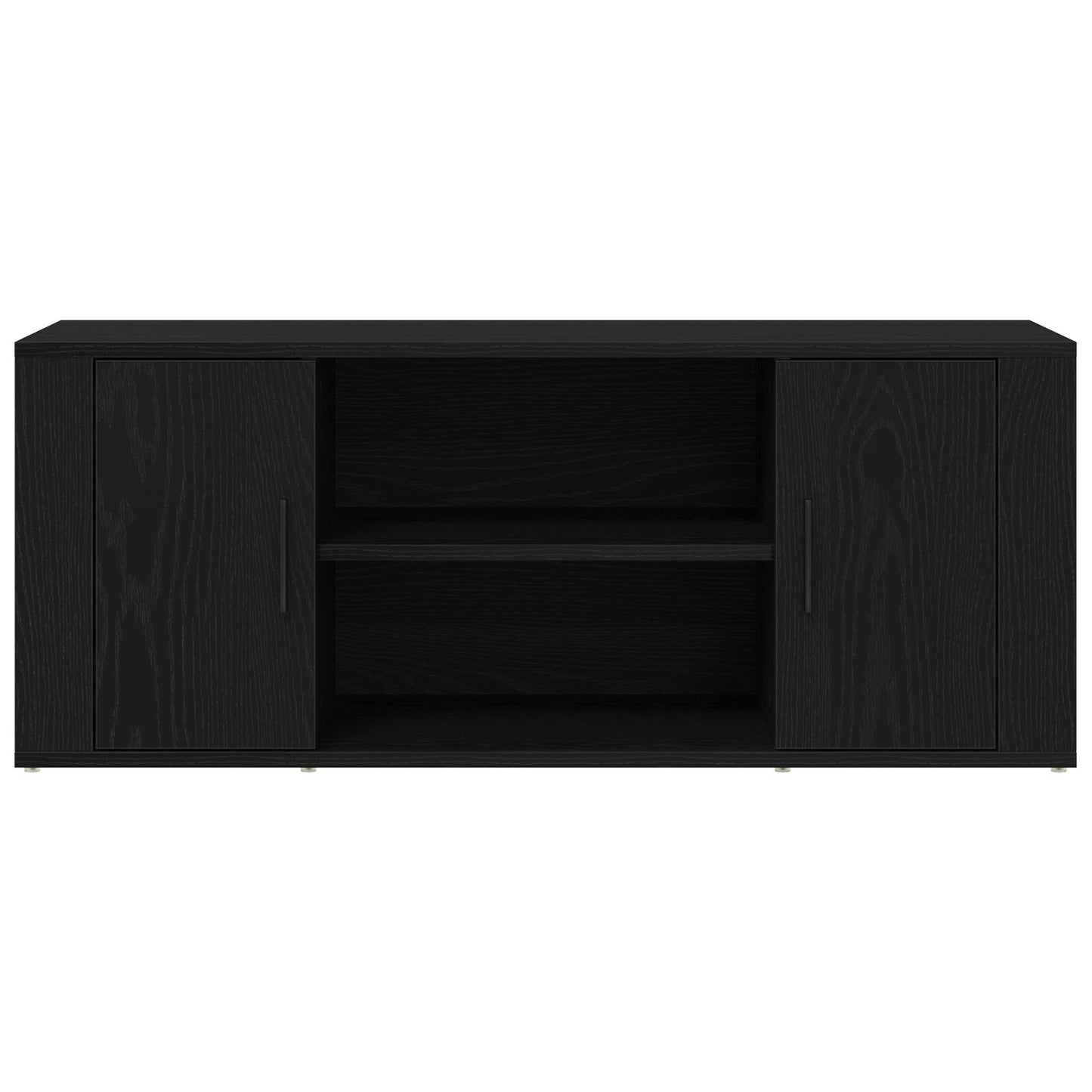 Tv-Kast 100X35X40 Cm Bewerkt Hout Zwart eiken