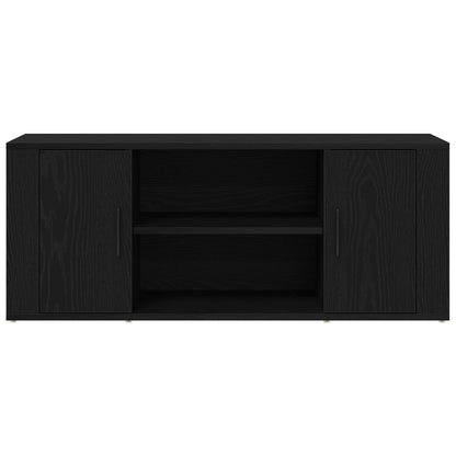 Tv-Kast 100X35X40 Cm Bewerkt Hout Zwart eiken