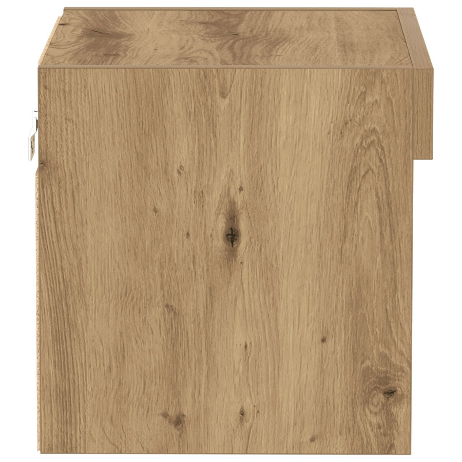 Wandkast Met Led-Verlichting Artisan Eiken 40X30X30 Cm