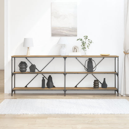 Console Tafel Artisan Eiken 200X30X75 Cm Engineered Hout & Staal