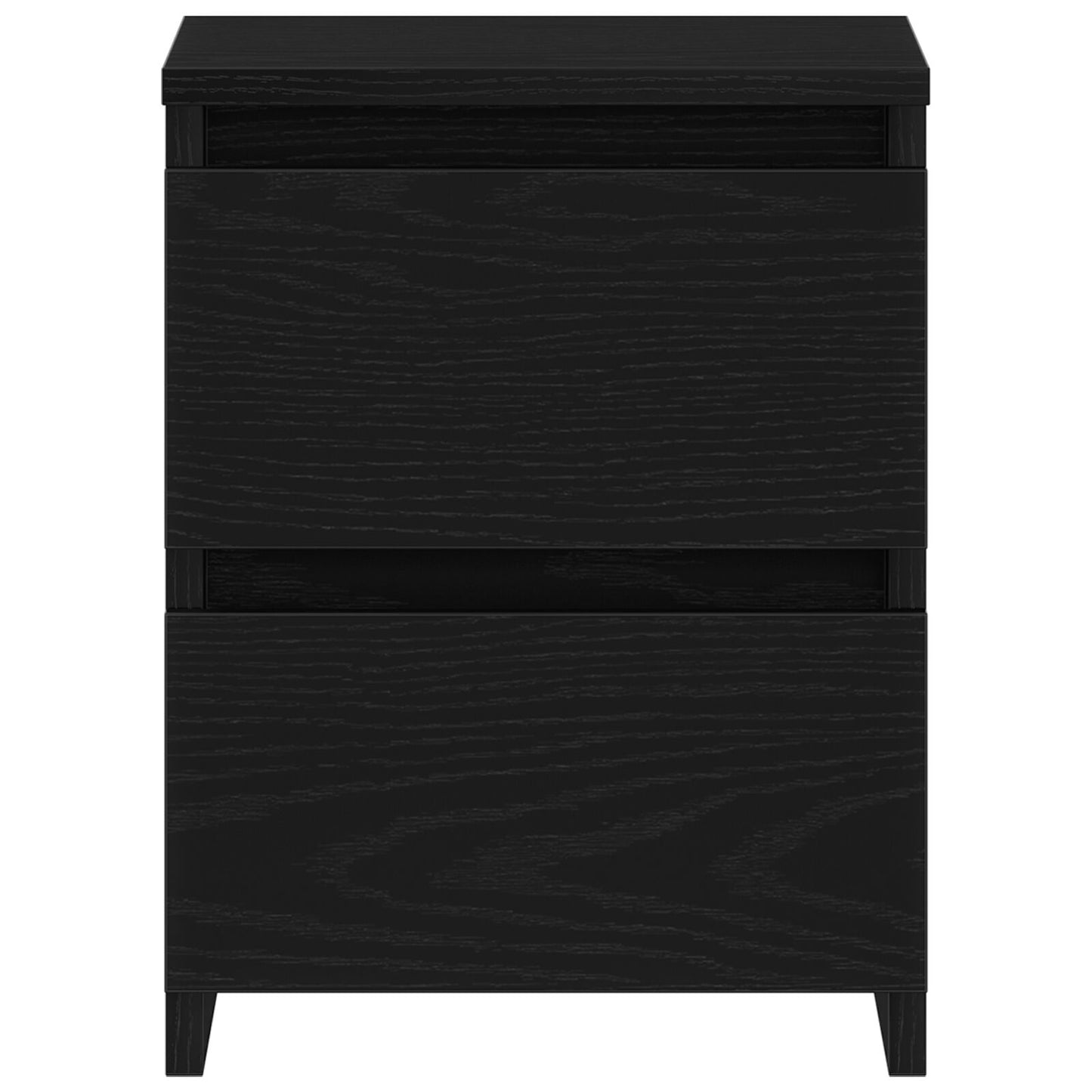 Nachtkastjes Met Lades 2 Stuks 30X30X40 Cm Zwart eiken