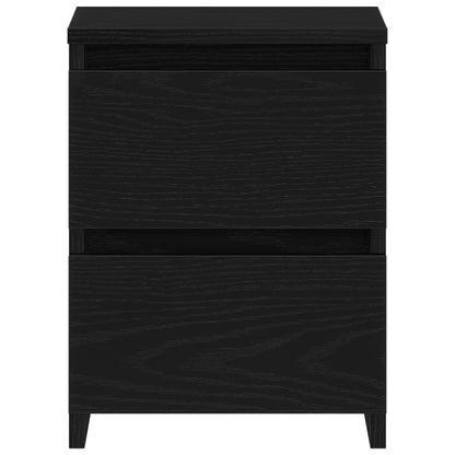 Nachtkastjes Met Lades 2 Stuks 30X30X40 Cm Zwart eiken