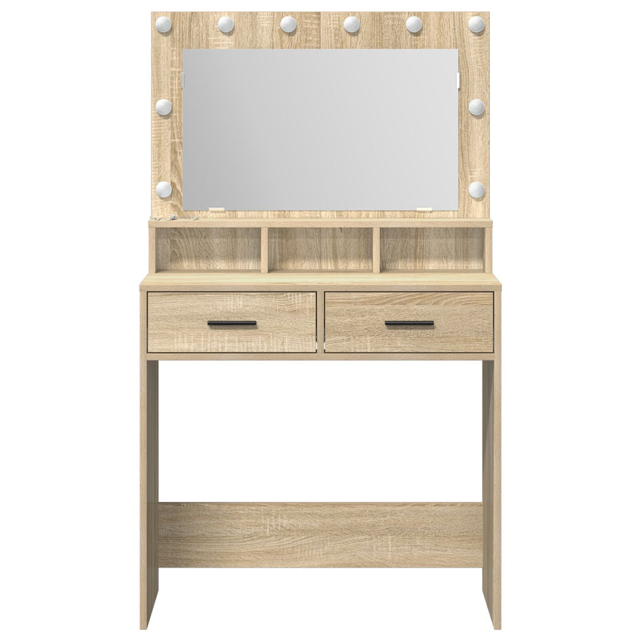 Kaptafel Met Led-Verlichting In 79 x 41 x 135 cm Sonoma eiken