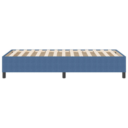 Boxspring Bed Katoenen Velours Blauw 90 x 200 cm