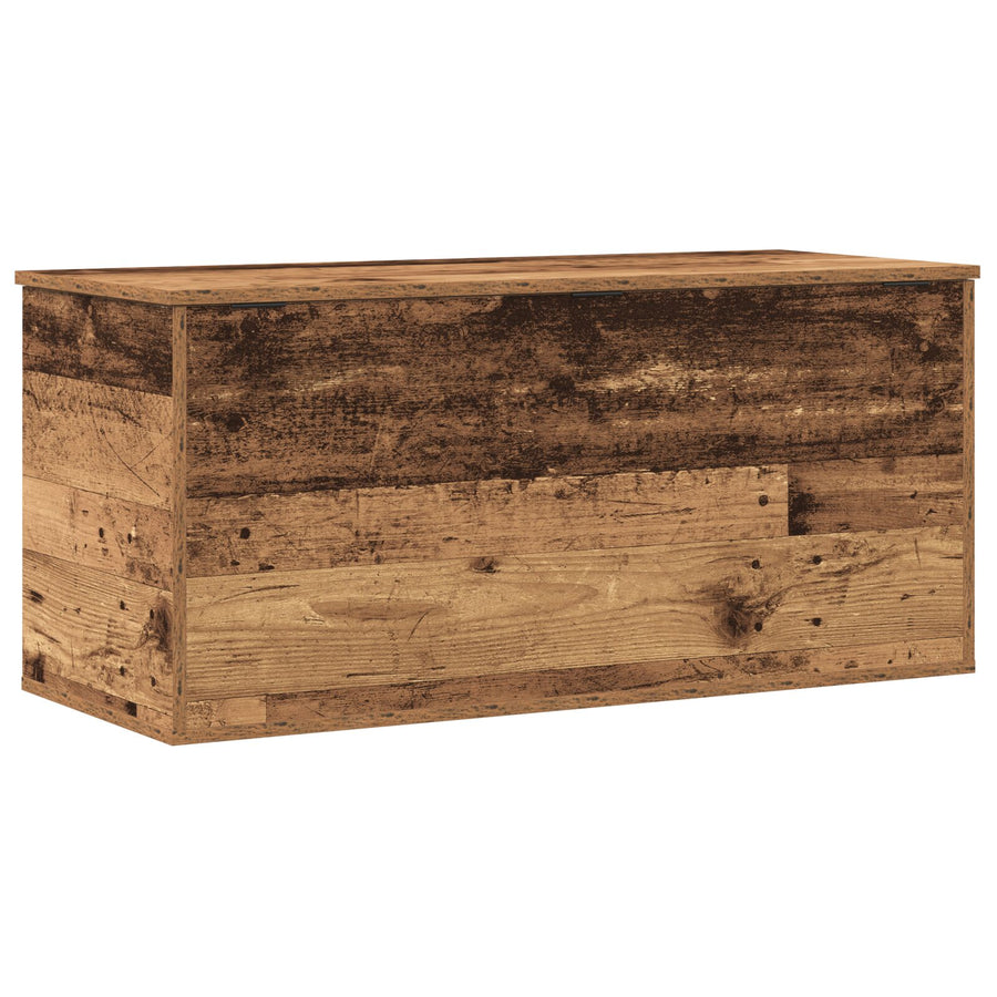 Opbergdoos Met Deksel Oude Hout 100X42X46 Cm Geengineerd Hout