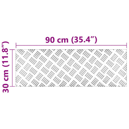 Aluminium Antislipplaat 4 Stuks 90X30 Cm 90 x 30 x 0.3 cm Rechthoekig