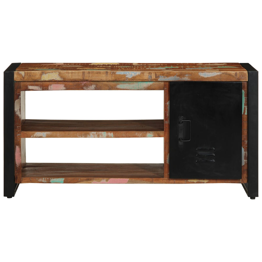 Schoenbank Meerkleurig 100X40X50 Cm Massief Gerecycled Hout