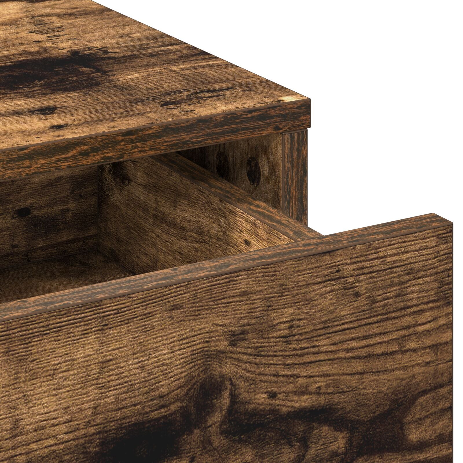 Kaptafel Met Led-Verlichting - Gerookt Eiken 50 x 41 x 135 cm Gerookte eik