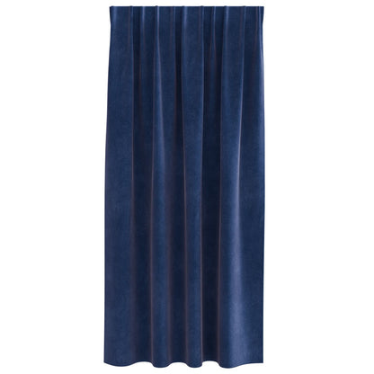 Blackout Gordijnen Met Top Tape 2 Stuks E Velvet Donkerblauw 140 x 175 cm met ingenaaide tape