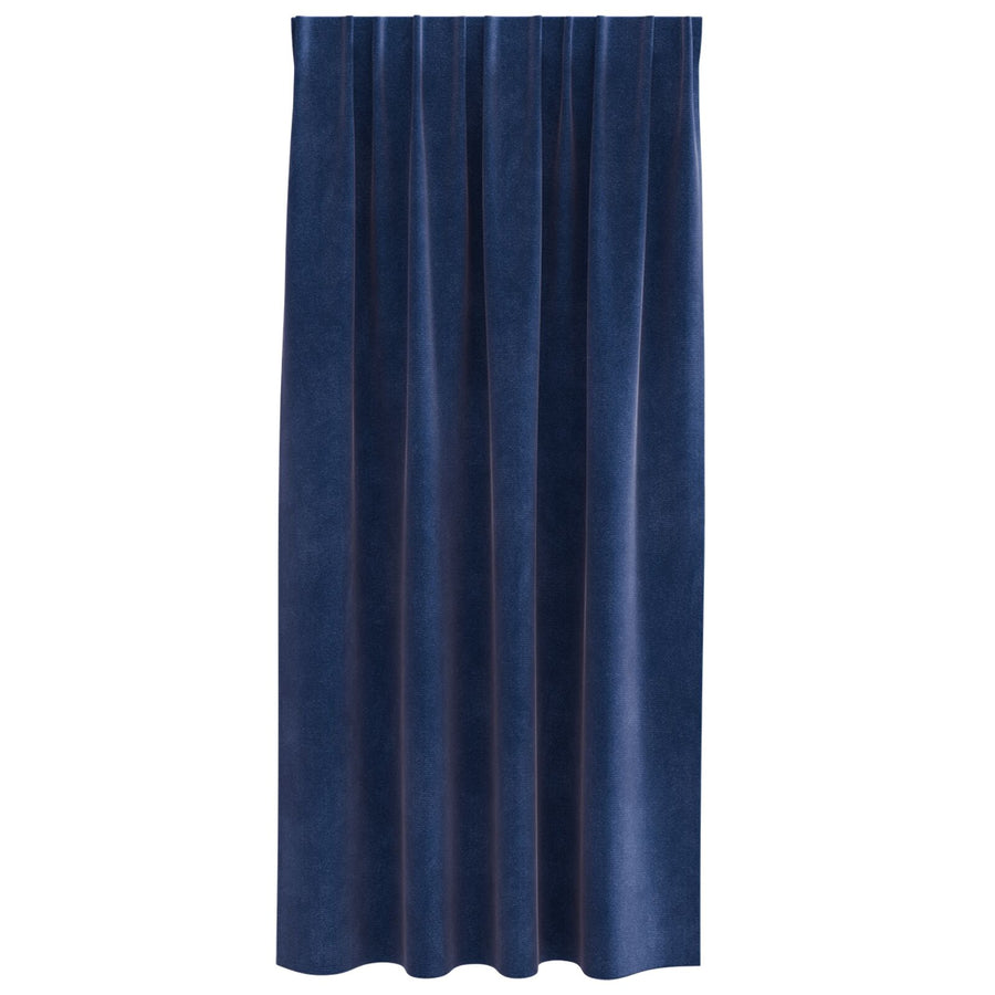 Blackout Gordijnen Met Top Tape 2 Stuks E Velvet Donkerblauw 140 x 175 cm met ingenaaide tape