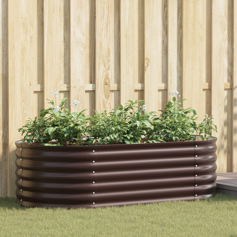 Tuin Verhoogd Bed Gegalvaniseerd Staal 160 x 80 x 44 cm Bruin