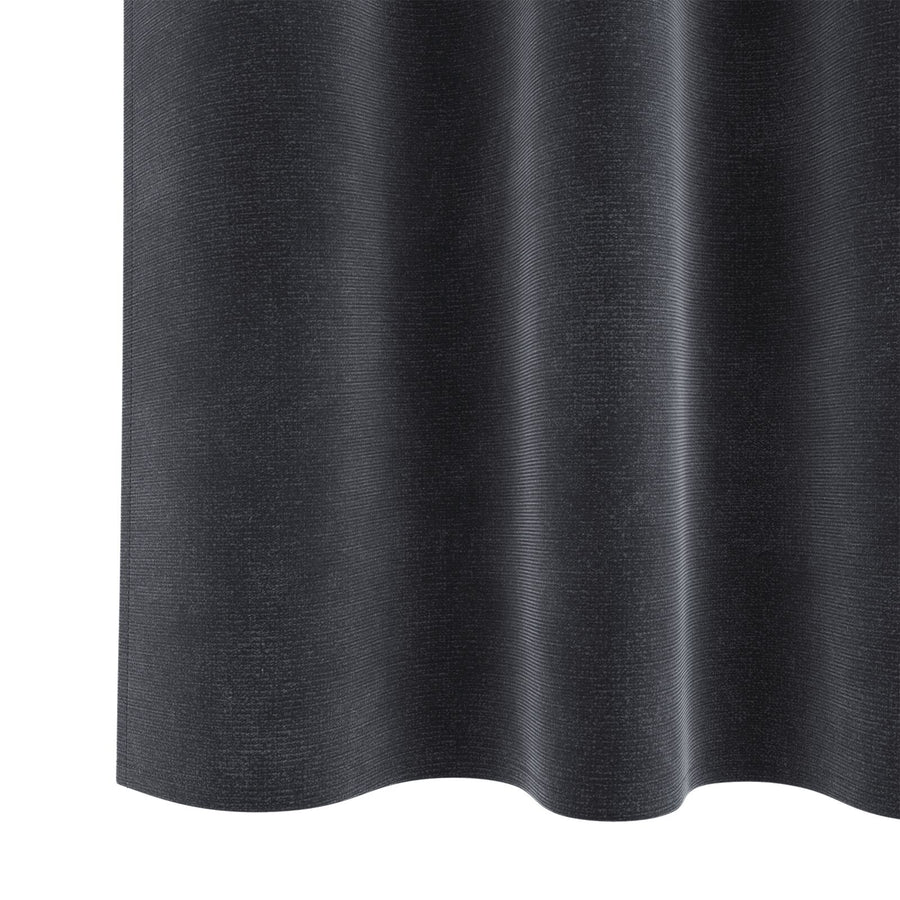 Zwarte Uitvouwgordijnen Met Toplint 2 Stuks Velvet Donkergrijs 140 x 140 cm met ingenaaide tape