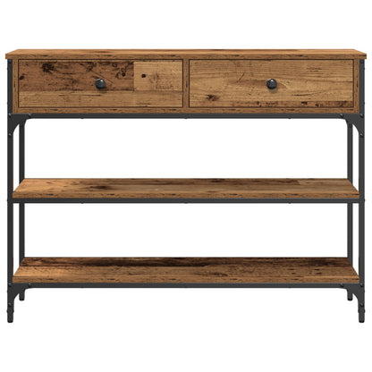 Console Tafel Oud Hout 100X25X75 Cm Engineerend Hout En Staal