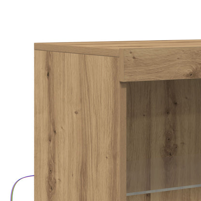 Dressoir Met Led-Verlichting 60X37X100 Cm Artisan eiken