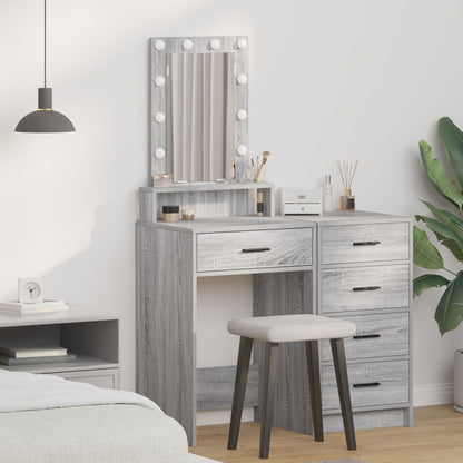 Kaptafel Met Led-Verlichting Grijs sonoma 50 x 41 x 140 cm