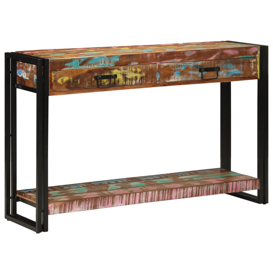Console Tafel Meerkleurig 120X33X75 Cm Massief Hout Gerecycled 120 cm Massief gerecycled hout