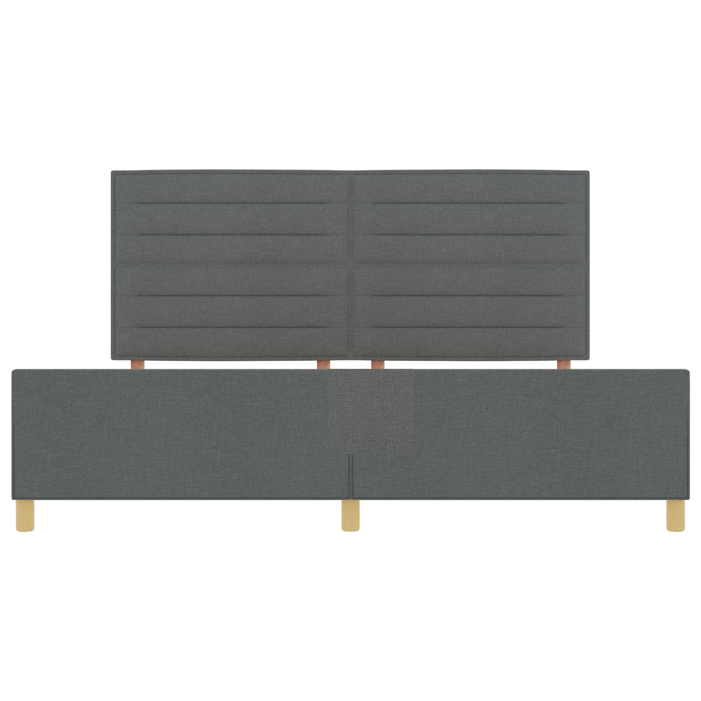 Donkergrijze Stof Bedframe 200X200 Cm Crème