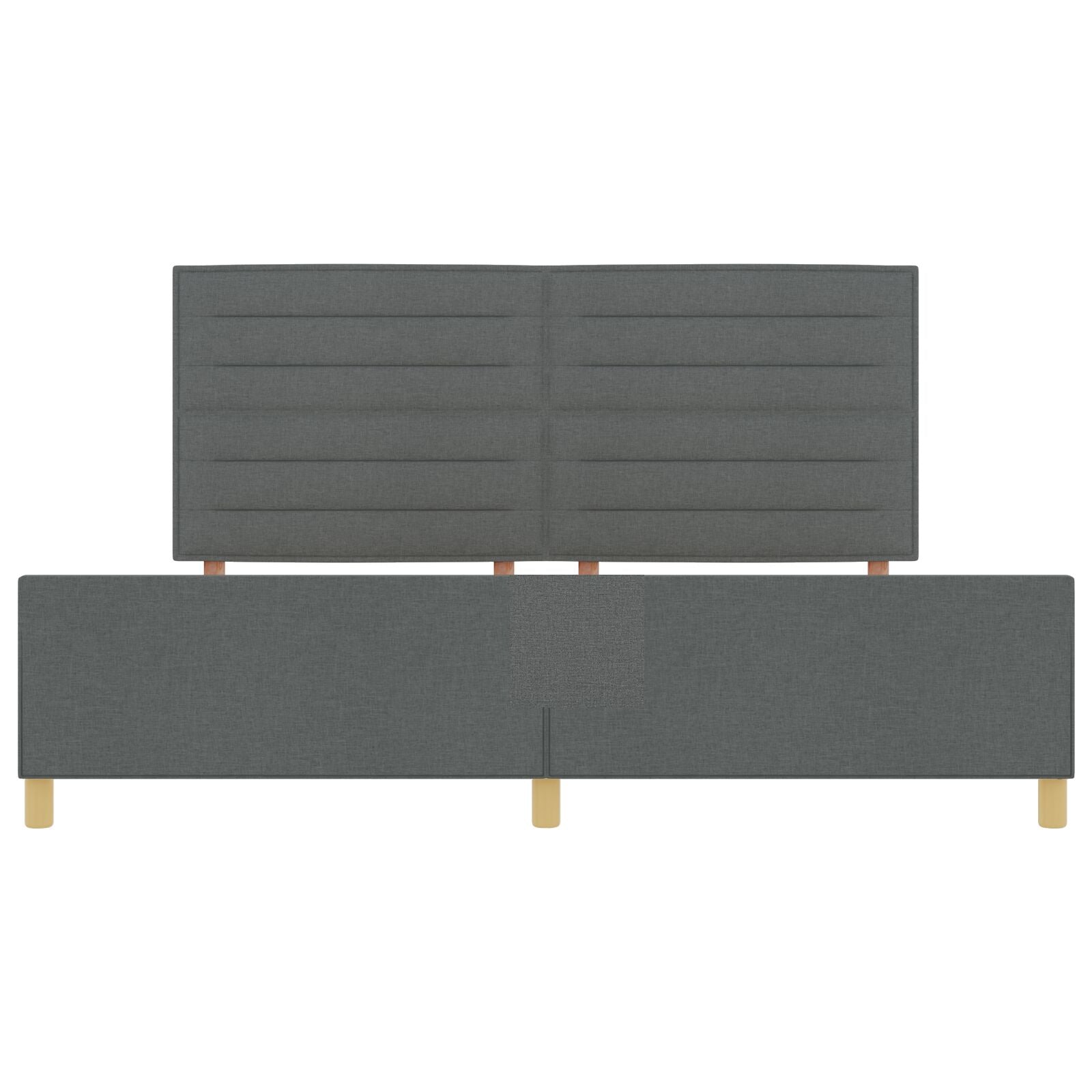 Donkergrijze Stof Bedframe 200X200 Cm Crème