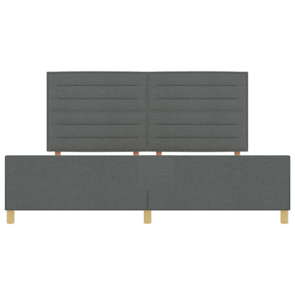 Donkergrijze Stof Bedframe 200X200 Cm Crème