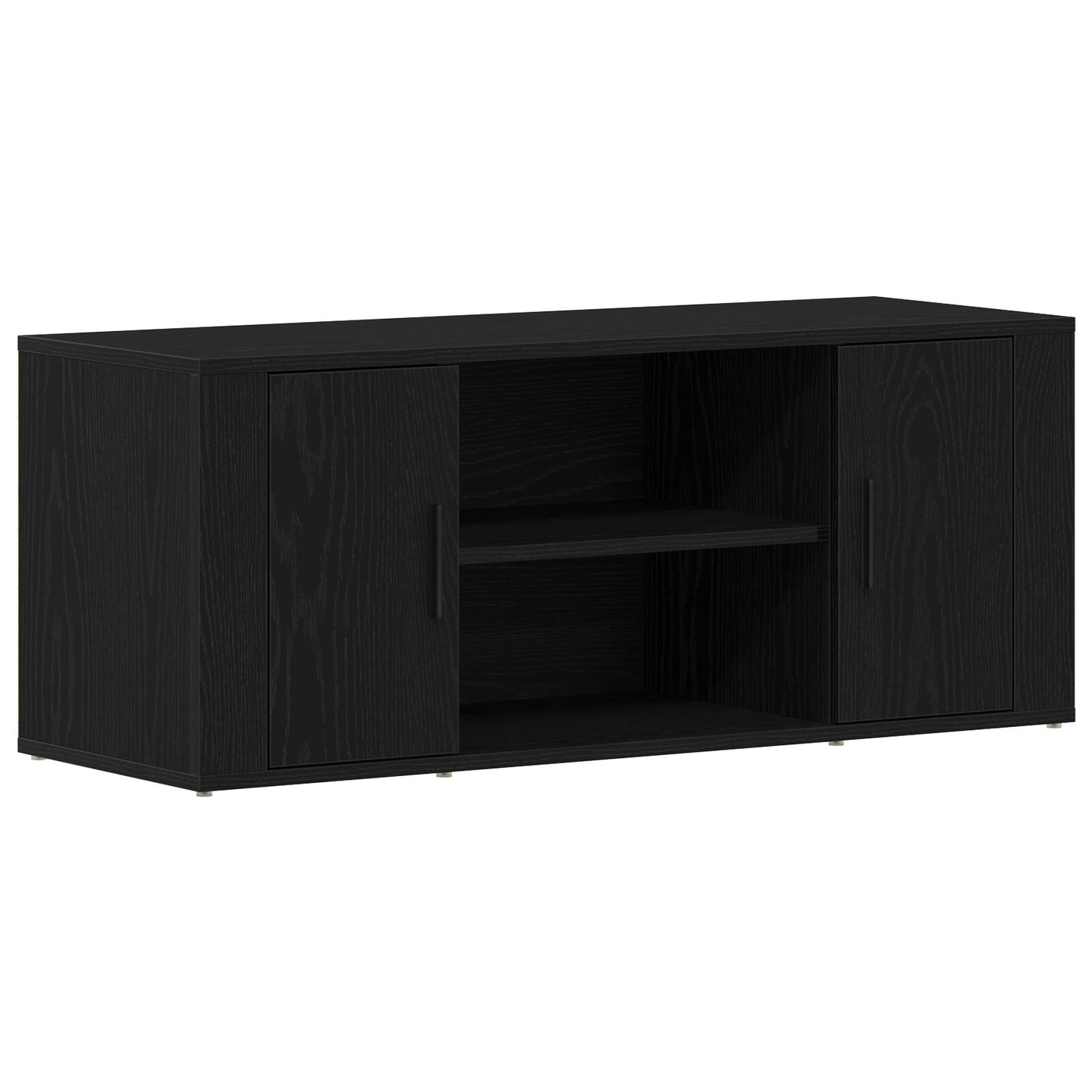 Tv-Kast 100X35X40 Cm Bewerkt Hout Zwart eiken