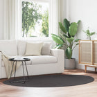 Vloerkleed ovaal 140x200 cm antraciet wol