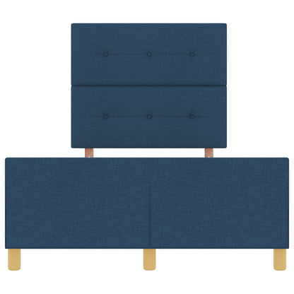 Bed Frame Blauw 120X200 Cm Stof Crème