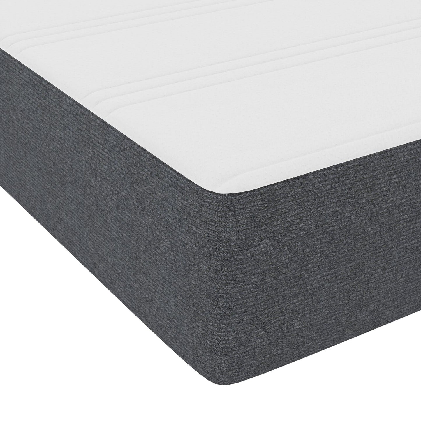 Boxspringbed Met Matras Donkergrijs Super King Corduroy Stof
