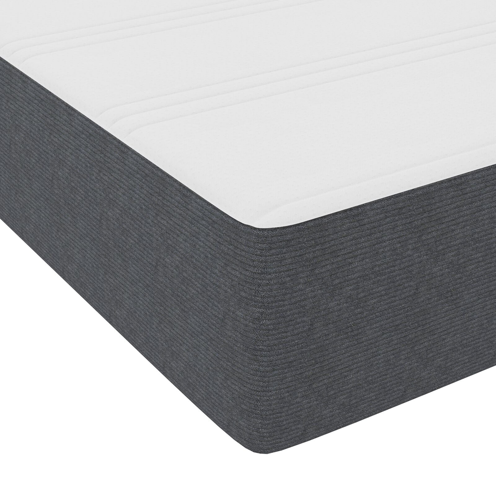 Boxspringbed Met Matras Donkergrijs Super King Corduroy Stof