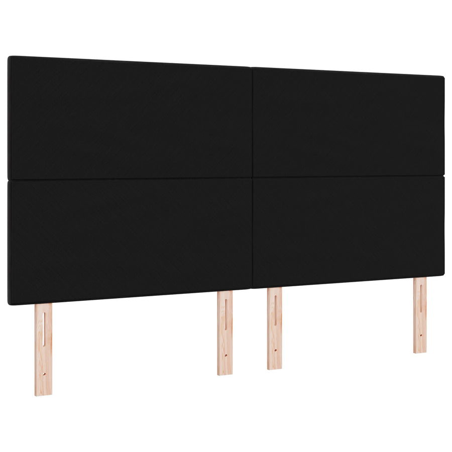 Hoofdbord Knopgestikt Fluweel Zwart 180 cm Hoog hoofdbord