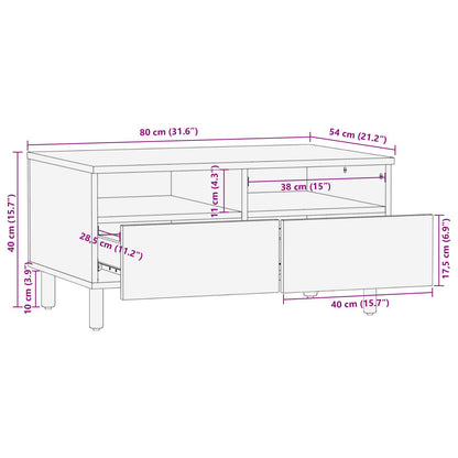 Salontafel 80X54X40 Cm Massief acaciahout