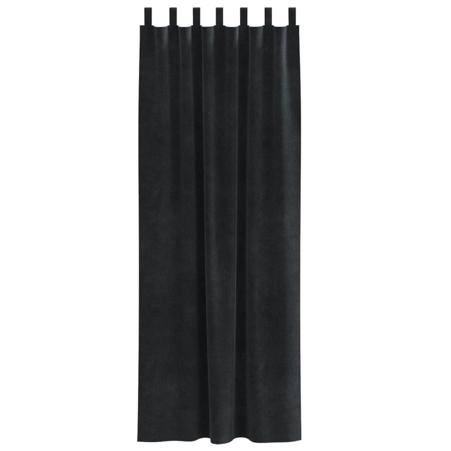 E Verduisteringsgordijnen Met Hanglussen 2 Stuks Fluweel Zwart 140 x 245 cm met ophanglussen