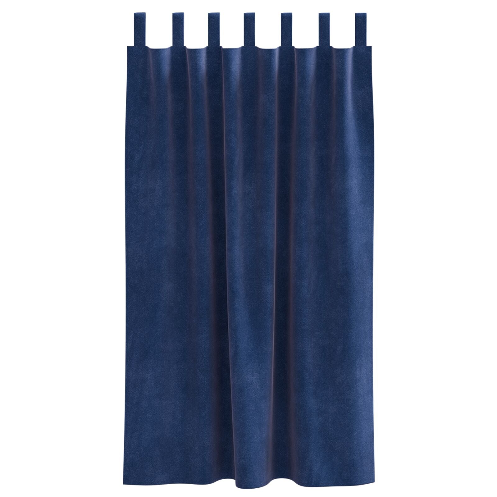 Blackout Gordijnen Met Hanglussen 2 Stuks E Velours Donkerblauw 140 x 175 cm met ophanglussen