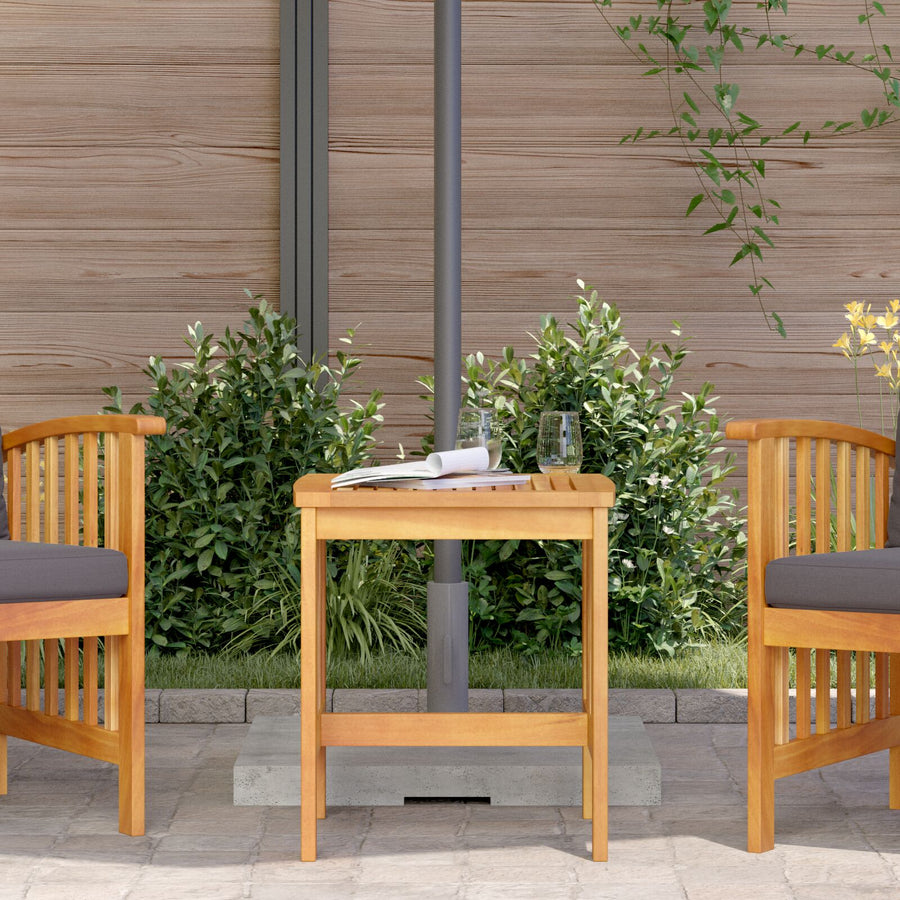 Tuin Bijzettafel Bruin 45X45X50 Cm Massief Acaciahout