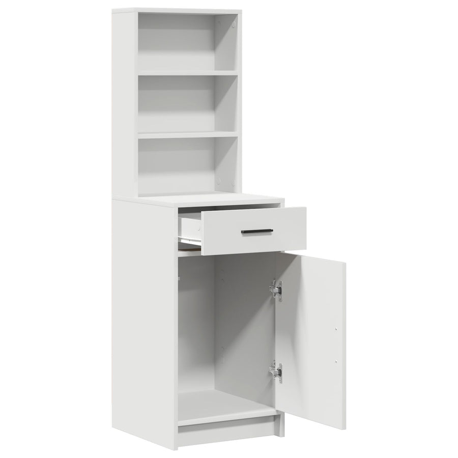 Hoge Kast 40X41X135 Cm Bewerkt Hout Wit