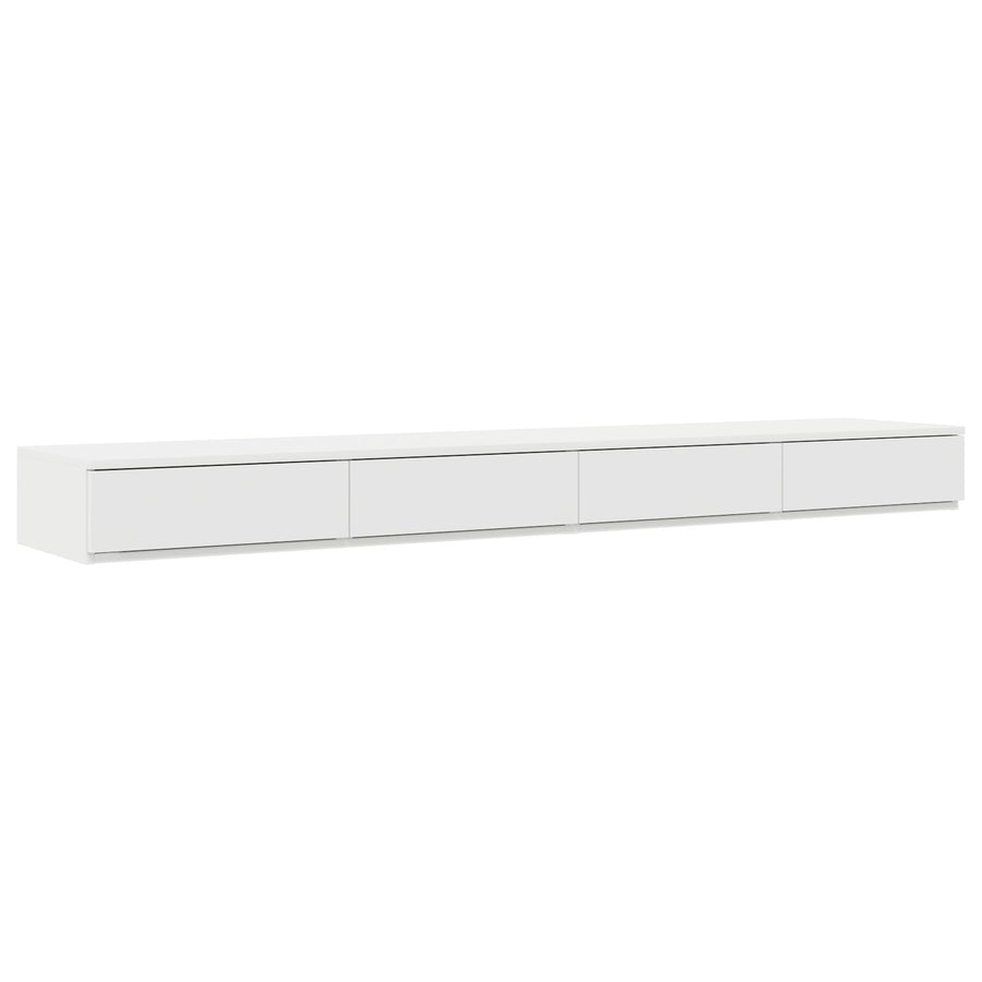 Opbergbedframe Wit Bewerkt Hout 236,5 X 200 X 31,5 Cm Artisanaal Eiken
