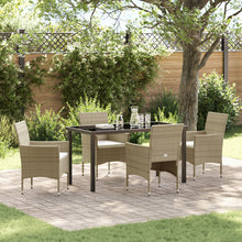 5-Delige Tuin Eetset Beige Poly Rattan