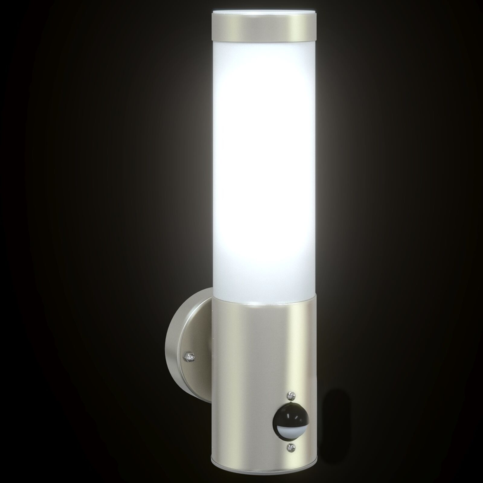 Buitenwandlampen 2 Stuks Rvs Ip44 Zilver met sensor