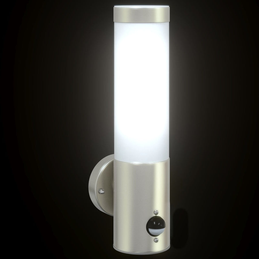 Buitenwandlampen 2 Stuks Rvs Ip44 Zilver met sensor