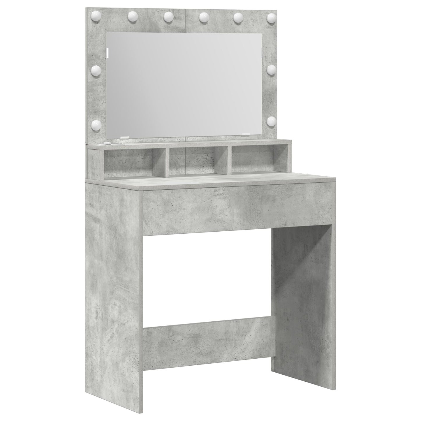 Make-Uptafel Met Led Verlichting 79X41X135 Cm Beton grijs 75.5 x 41 x 135 cm