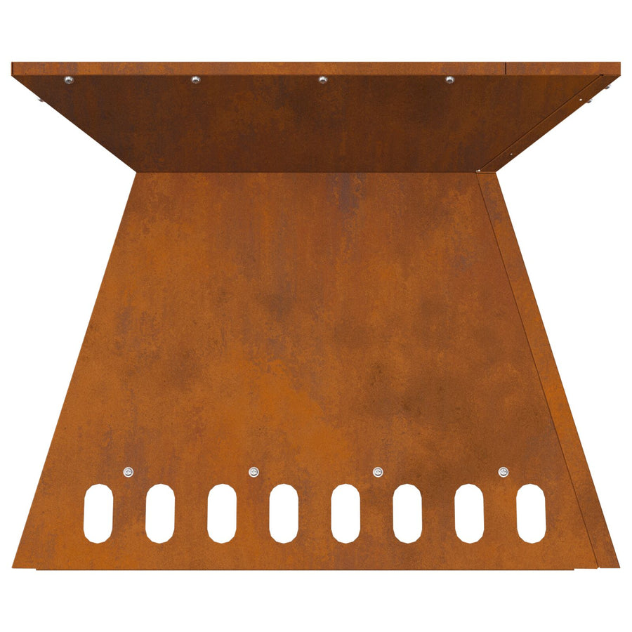 Vuurkorf Weerbestendig Staal Roestvrij staal/Bruin 48 x 48 x 40 cm