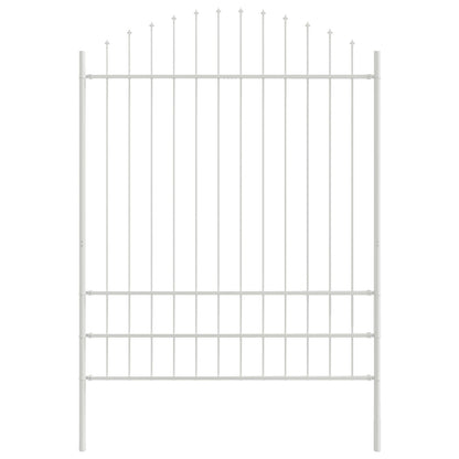 Tuinhekje Met Boogtop 8,5X2 M Staal Wit 8.5 m 175-200 cm