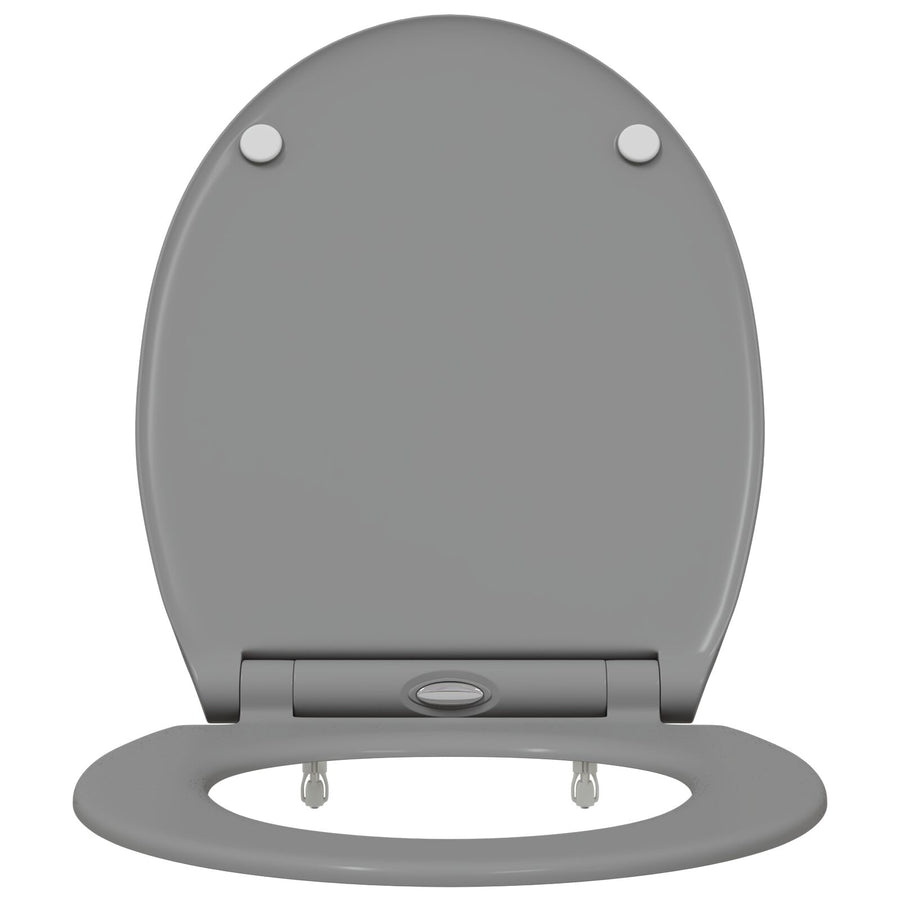 Snelle Release Toiletbril Met Zachte Sluiting Duroplast Grijs