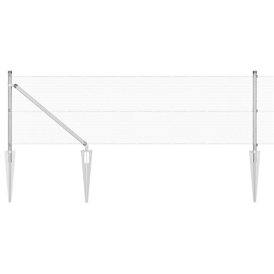 Gelaste Draad Hek Met 13 Spijker Posts 0.5X100 M Gegalvaniseerd Staal Gegalvaniseerd Staal