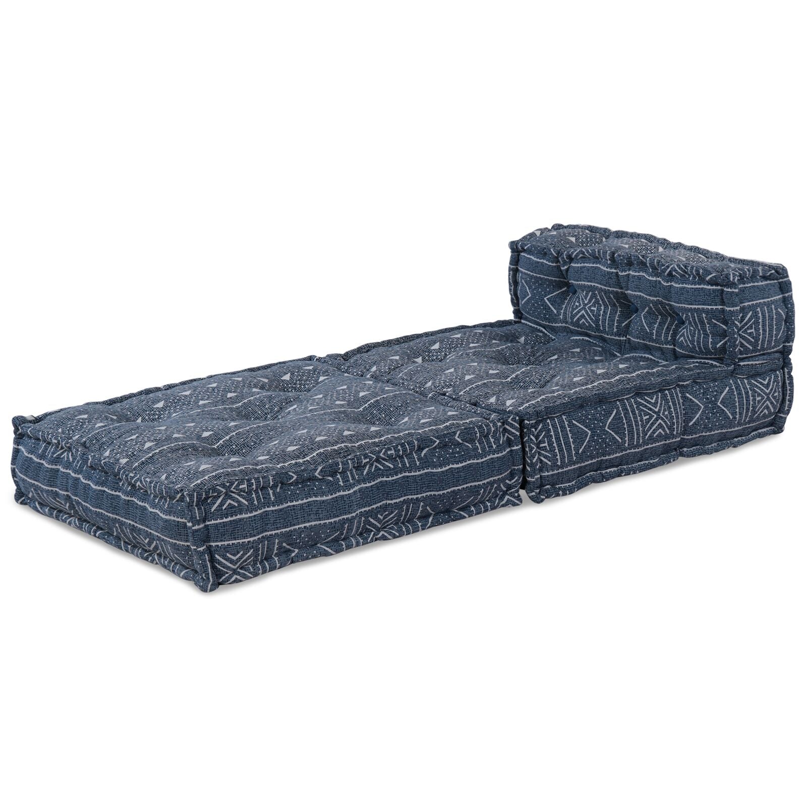 Modulaire Poef Indigo 70X70X54 Stof Indigo Print 70 x 70 x 54 cm Middelgrote bank