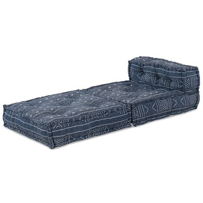 Modulaire Poef Indigo 70X70X54 Stof Indigo Print 70 x 70 x 54 cm Middelgrote bank