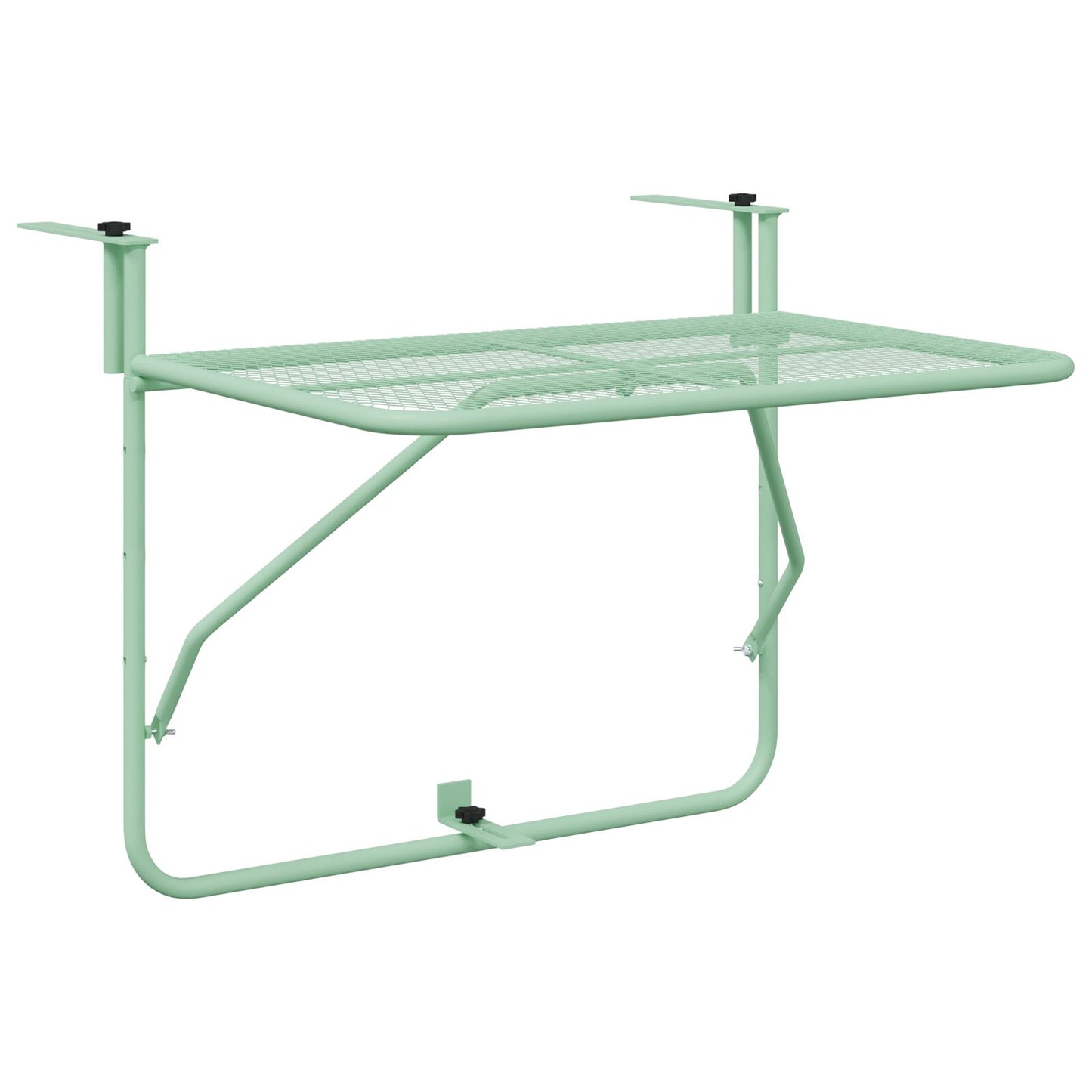 Vouwbare Hangende Balkontafel - , 60X40 Cm, Staal Mintgroen Gaasontwerp