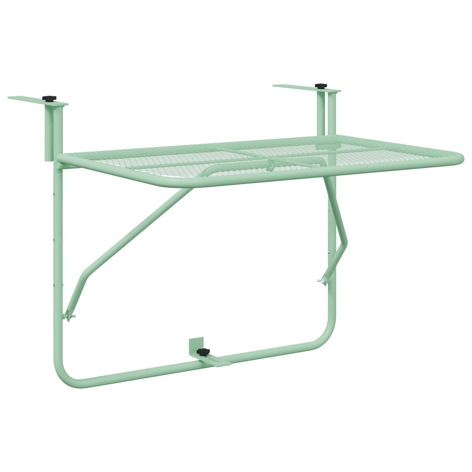 Vouwbare Hangende Balkontafel - , 60X40 Cm, Staal Mintgroen Gaasontwerp