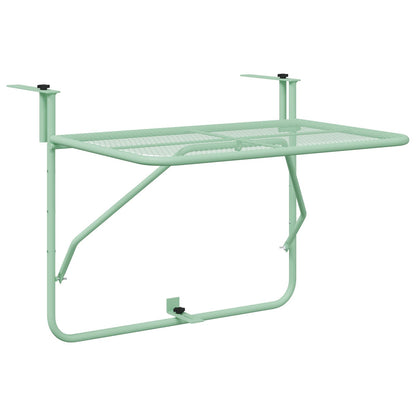 Vouwbare Hangende Balkontafel - , 60X40 Cm, Staal Mintgroen Gaasontwerp