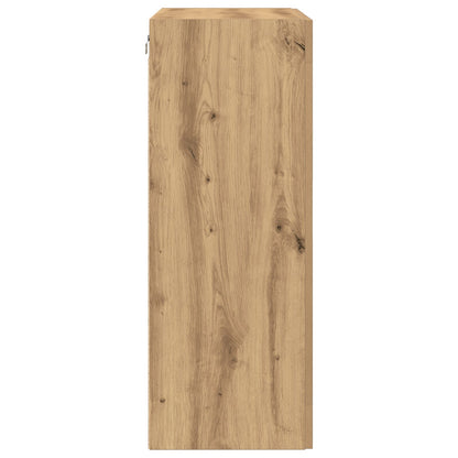 Wandkast Met Glazen Deuren Artisan Eiken 69,5X34X90 Cm